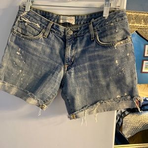 Paper denim and cloth sz.27 Mod Ripper cut off shorts. Super distressed